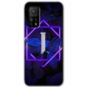 Gramaphone Mi 10T Hd Desen Baskılı Arka Kapak Dark Neon Yaprak İ Harfi Kılıf