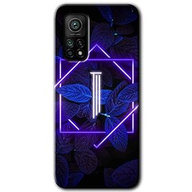 Gramaphone Mi 10T Hd Desen Baskılı Arka Kapak Dark Neon Yaprak İ Harfi Kılıf