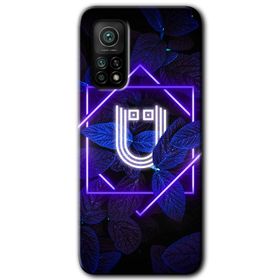 Gramaphone Mi 10T Hd Desen Baskılı Arka Kapak Dark Neon Yaprak P Harfi Kılıf