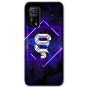 Gramaphone Mi 10T Hd Desen Baskılı Arka Kapak Dark Neon Yaprak P Harfi Kılıf