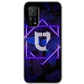Gramaphone Mi 10T Hd Desen Baskılı Arka Kapak Dark Neon Yaprak Ü Harfi Kılıf