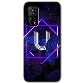 Gramaphone Mi 10T Hd Desen Baskılı Arka Kapak Dark Neon Yaprak Ü Harfi Kılıf