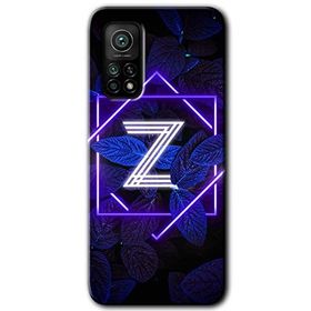 Gramaphone Mi 10T Hd Desen Baskılı Arka Kapak Dark Neon Yaprak Z Harfi Kılıf