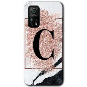 Gramaphone Mi 10T Hd Desen Baskılı Arka Kapak Pembe Mermer Desenli Ç Harfi Kılıf
