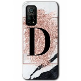 Gramaphone Mi 10T Hd Desen Baskılı Arka Kapak Pembe Mermer Desenli D Harfi Kılıf