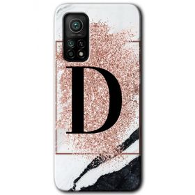 Gramaphone Mi 10T Hd Desen Baskılı Arka Kapak Pembe Mermer Desenli D Harfi Kılıf