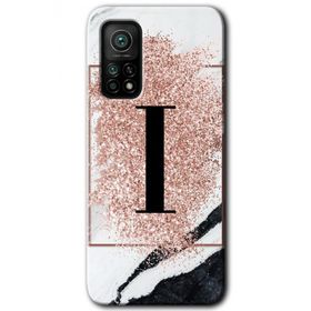 Gramaphone Mi 10T Hd Desen Baskılı Arka Kapak Pembe Mermer Desenli I Harfi Kılıf