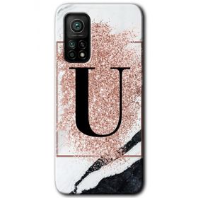 Gramaphone Mi 10T Hd Desen Baskılı Arka Kapak Pembe Mermer Desenli Ü Harfi Kılıf