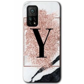 Gramaphone Mi 10T Hd Desen Baskılı Arka Kapak Pembe Mermer Desenli Y Harfi Kılıf