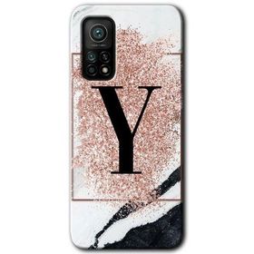 Gramaphone Mi 10T Hd Desen Baskılı Arka Kapak Pembe Mermer Desenli Y Harfi Kılıf
