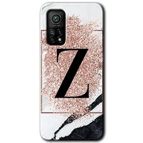 Gramaphone Mi 10T Hd Desen Baskılı Arka Kapak Pembe Mermer Desenli Z Harfi Kılıf