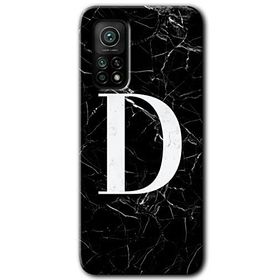 Gramaphone Mi 10T Hd Desen Baskılı Arka Kapak Siyah Mermer Desenli D Harfi Kılıf