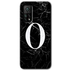 Gramaphone Mi 10T Hd Desen Baskılı Arka Kapak Siyah Mermer Desenli O Harfi Kılıf