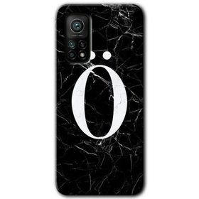 Gramaphone Mi 10T Hd Desen Baskılı Arka Kapak Siyah Mermer Desenli O Harfi Kılıf