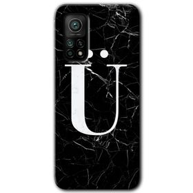 Gramaphone Mi 10T Hd Desen Baskılı Arka Kapak Siyah Mermer Desenli U Harfi Kılıf
