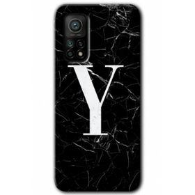 Gramaphone Mi 10T Hd Desen Baskılı Arka Kapak Siyah Mermer Desenli Y Harfi Kılıf