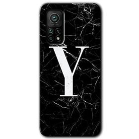 Gramaphone Mi 10T Hd Desen Baskılı Arka Kapak Siyah Mermer Desenli Y Harfi Kılıf