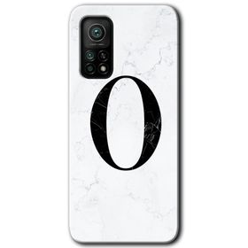 Gramaphone Mi 10T Pro Hd Desen Baskılı Arka Kapak Beyaz Mermer Desenli Ö Harfi Kılıf
