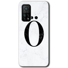Gramaphone Mi 10T Pro Hd Desen Baskılı Arka Kapak Beyaz Mermer Desenli Ö Harfi Kılıf