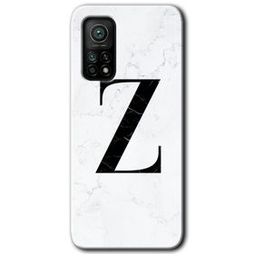 Gramaphone Mi 10T Pro Hd Desen Baskılı Arka Kapak Beyaz Mermer Desenli Z Harfi Kılıf