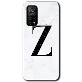 Gramaphone Mi 10T Pro Hd Desen Baskılı Arka Kapak Beyaz Mermer Desenli Z Harfi Kılıf