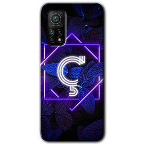 Gramaphone Mi 10T Pro Hd Desen Baskılı Arka Kapak Dark Neon Yaprak Ç Harfi Kılıf