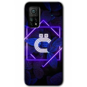 Gramaphone Mi 10T Pro Hd Desen Baskılı Arka Kapak Dark Neon Yaprak Ö Harfi Kılıf