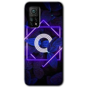 Gramaphone Mi 10T Pro Hd Desen Baskılı Arka Kapak Dark Neon Yaprak Ö Harfi Kılıf