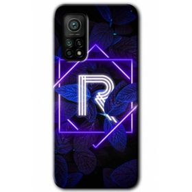 Gramaphone Mi 10T Pro Hd Desen Baskılı Arka Kapak Dark Neon Yaprak R Harfi Kılıf