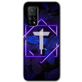 Gramaphone Mi 10T Pro Hd Desen Baskılı Arka Kapak Dark Neon Yaprak T Harfi Kılıf