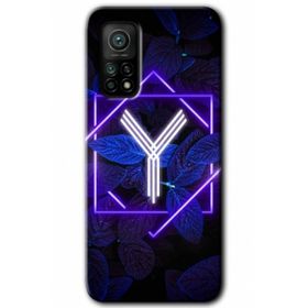 Gramaphone Mi 10T Pro Hd Desen Baskılı Arka Kapak Dark Neon Yaprak Y Harfi Kılıf