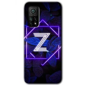 Gramaphone Mi 10T Pro Hd Desen Baskılı Arka Kapak Dark Neon Yaprak Z Harfi Kılıf