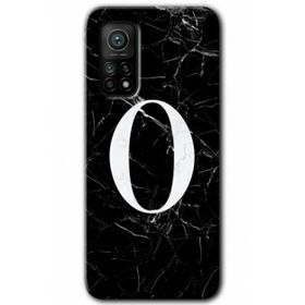 Gramaphone Mi 10T Pro Hd Desen Baskılı Arka Kapak Siyah Mermer Desenli Ö Harfi Kılıf