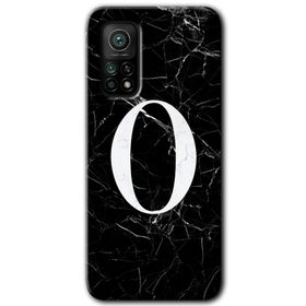Gramaphone Mi 10T Pro Hd Desen Baskılı Arka Kapak Siyah Mermer Desenli Ö Harfi Kılıf