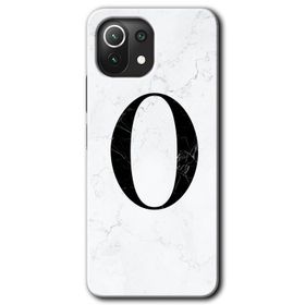 Gramaphone Mi 11 Lite Hd Desen Baskılı Arka Kapak Beyaz Mermer Desenli M Harfi Kılıf