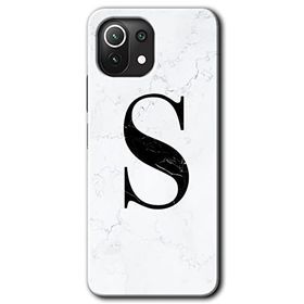 Gramaphone Mi 11 Lite Hd Desen Baskılı Arka Kapak Beyaz Mermer Desenli Ş Harfi Kılıf