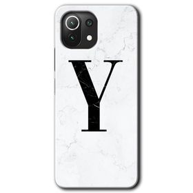 Gramaphone Mi 11 Lite Hd Desen Baskılı Arka Kapak Beyaz Mermer Desenli Ü Harfi Kılıf