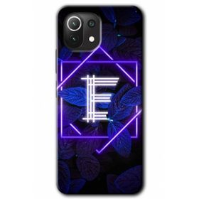 Gramaphone Mi 11 Lite Hd Desen Baskılı Arka Kapak Dark Neon Yaprak E Harfi Kılıf
