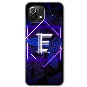 Gramaphone Mi 11 Lite Hd Desen Baskılı Arka Kapak Dark Neon Yaprak E Harfi Kılıf