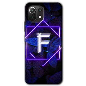 Gramaphone Mi 11 Lite Hd Desen Baskılı Arka Kapak Dark Neon Yaprak F Harfi Kılıf