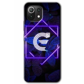 Gramaphone Mi 11 Lite Hd Desen Baskılı Arka Kapak Dark Neon Yaprak G Harfi Kılıf