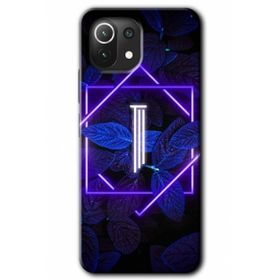 Gramaphone Mi 11 Lite Hd Desen Baskılı Arka Kapak Dark Neon Yaprak İ Harfi Kılıf