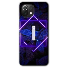 Gramaphone Mi 11 Lite Hd Desen Baskılı Arka Kapak Dark Neon Yaprak İ Harfi Kılıf