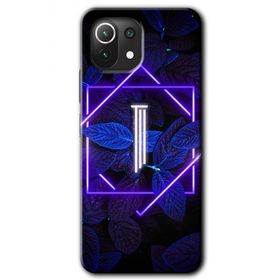 Gramaphone Mi 11 Lite Hd Desen Baskılı Arka Kapak Dark Neon Yaprak İ Harfi Kılıf