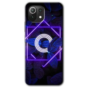 Gramaphone Mi 11 Lite Hd Desen Baskılı Arka Kapak Dark Neon Yaprak Ö Harfi Kılıf