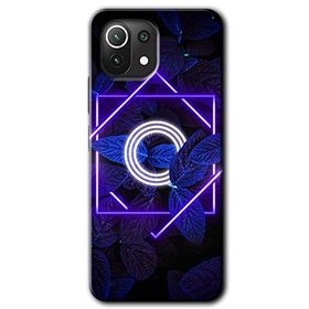 Gramaphone Mi 11 Lite Hd Desen Baskılı Arka Kapak Dark Neon Yaprak Ö Harfi Kılıf
