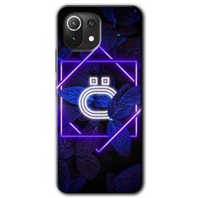 Gramaphone Mi 11 Lite Hd Desen Baskılı Arka Kapak Dark Neon Yaprak Ö Harfi Kılıf