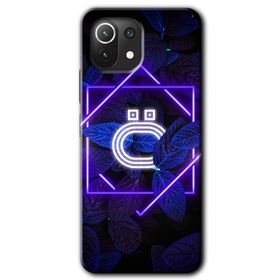 Gramaphone Mi 11 Lite Hd Desen Baskılı Arka Kapak Dark Neon Yaprak Ö Harfi Kılıf