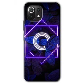 Gramaphone Mi 11 Lite Hd Desen Baskılı Arka Kapak Dark Neon Yaprak Ö Harfi Kılıf