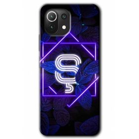 Gramaphone Mi 11 Lite Hd Desen Baskılı Arka Kapak Dark Neon Yaprak Ş Harfi Kılıf